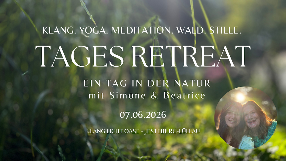 Tagesretreat mit Yoga, Klang und Meditation in der Natur in Jestesburg Lüllau in der Nordheide bei Hamburg