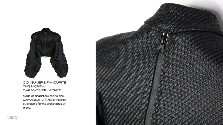 two way zip jacket with detail