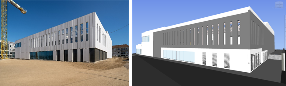 Centro de Protonterapia de Galicia: vista exterior durante la construcción