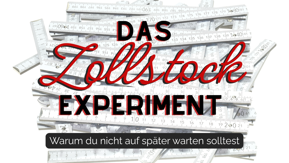 Zollstock mit eingeklappten Segmenten, symbolisch für die Restlebenszeit einer Frau bei durchschnittlicher Lebenserwartung