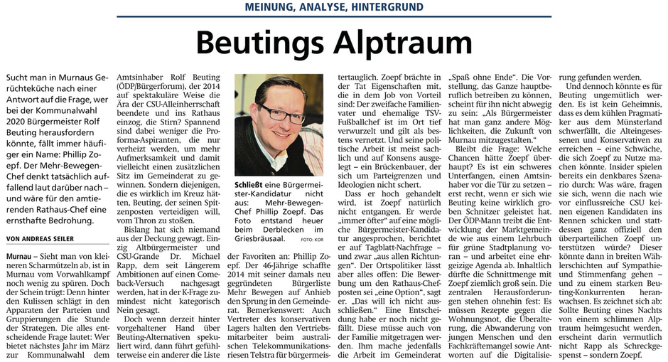 Meinung, Analyse, Hintergrund - Beutings Alptraum