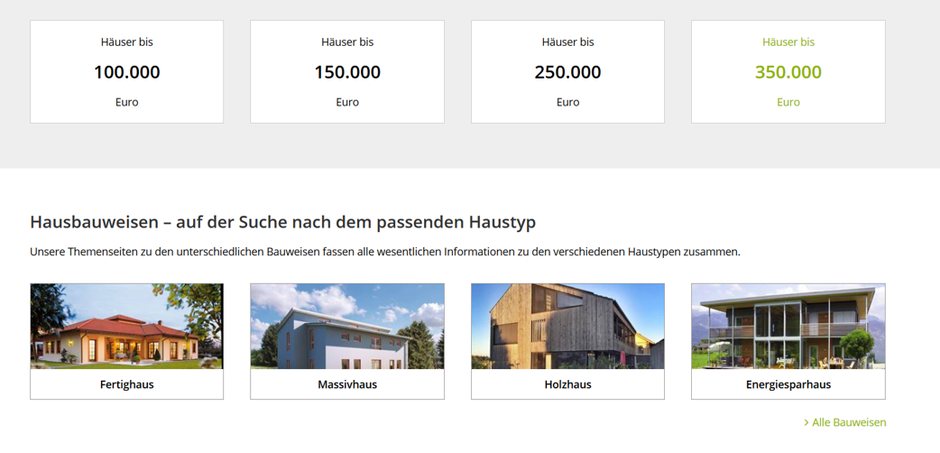 Filter setzen und auswählen. Auf bauen.de ganz einfach.