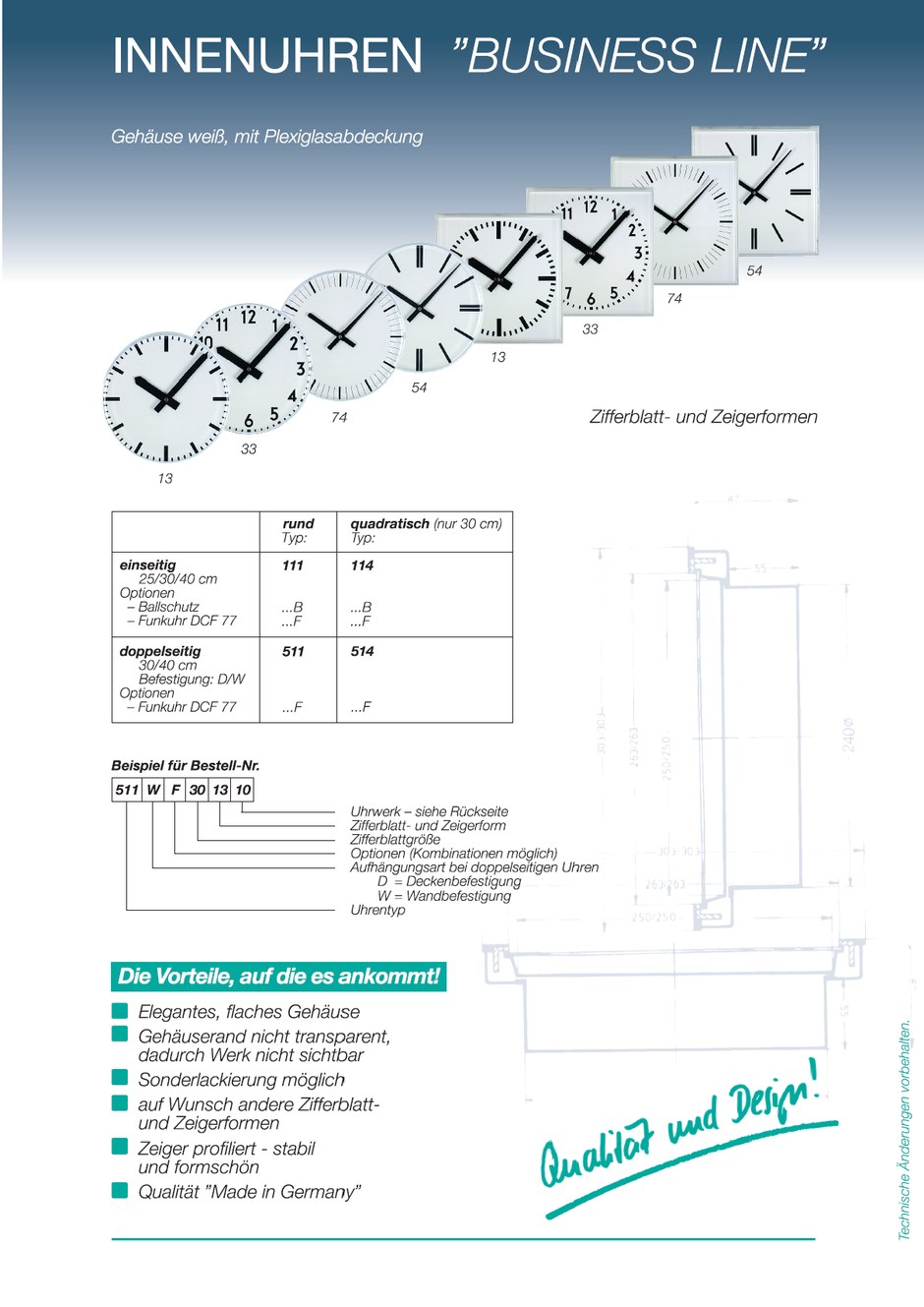 Innenuhren Business Line - www.hoelling.info