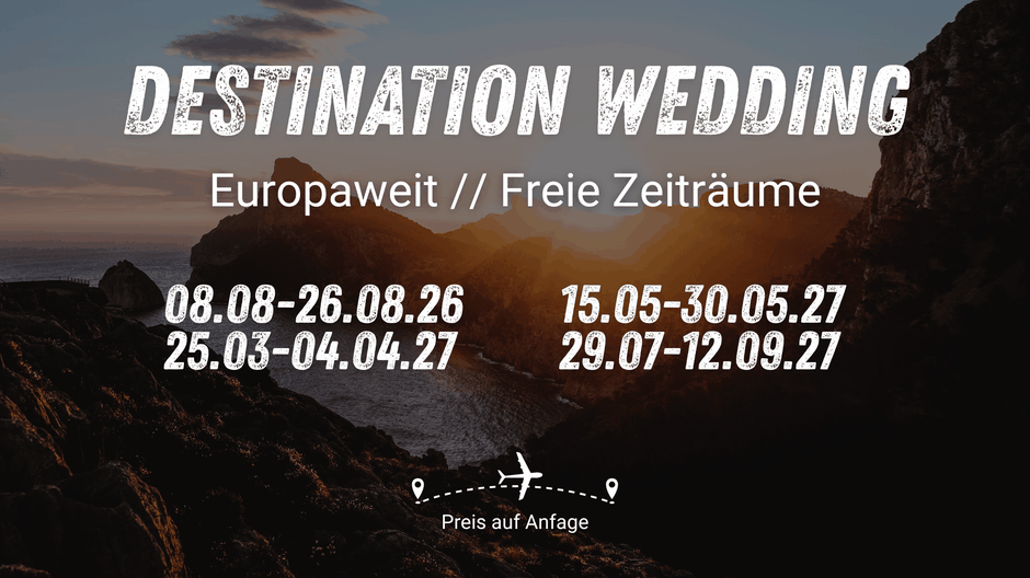 Destination Wedding Fotograf Schorndorf Hochzeit im Ausland, Gardasee, Algarve, Mallorca, Europaweit