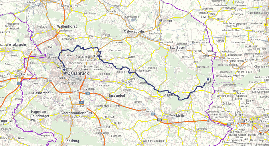Südlicher Tourenweg auf GeoLife.de