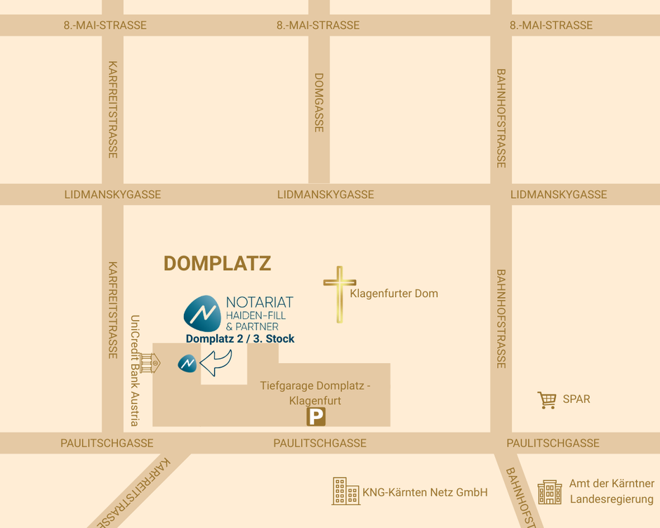 Bild Standort Kanzlei Domplatz 2, 9020 Klagenfurt