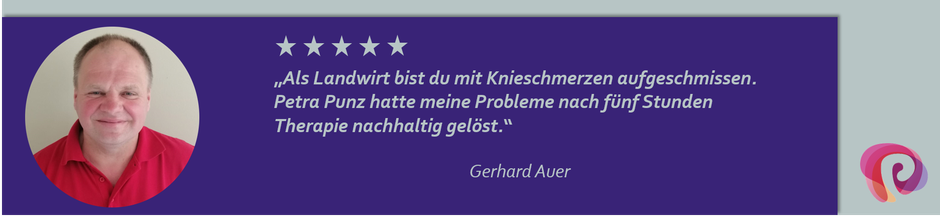 Die Knieprobleme von Gerhard Auer wurden von Petra Punz in ihrer Praxis in Weiz durch Physiotherapie effektiv behandelt.