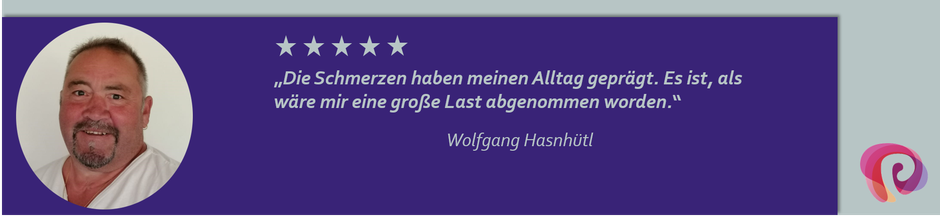 Die Nackenschmerzen von Wolfgang Hasnhütl wurden von Petra Punz in ihrer Praxis in Weiz durch Physiotherapie effektiv behandelt.