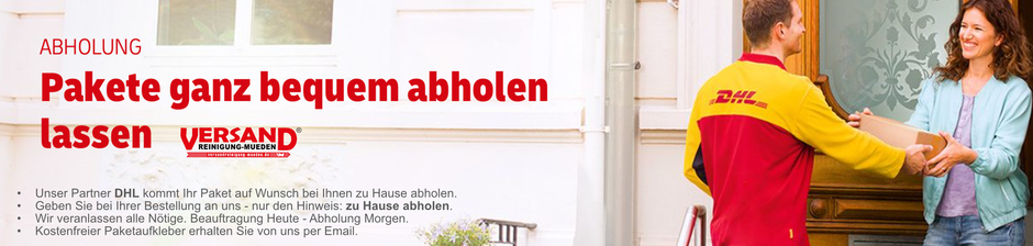 Versandreinigung-mueden.de, Region, Textilreinigung Berlin, DHL Paket bequem zu Hause abholen lassen