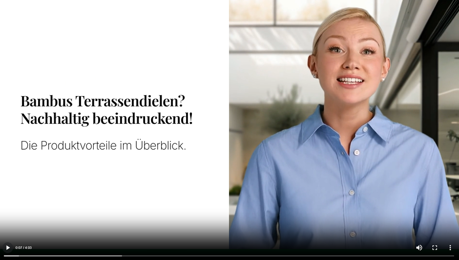 Das Terrassendielen aus bambus  produktvideo