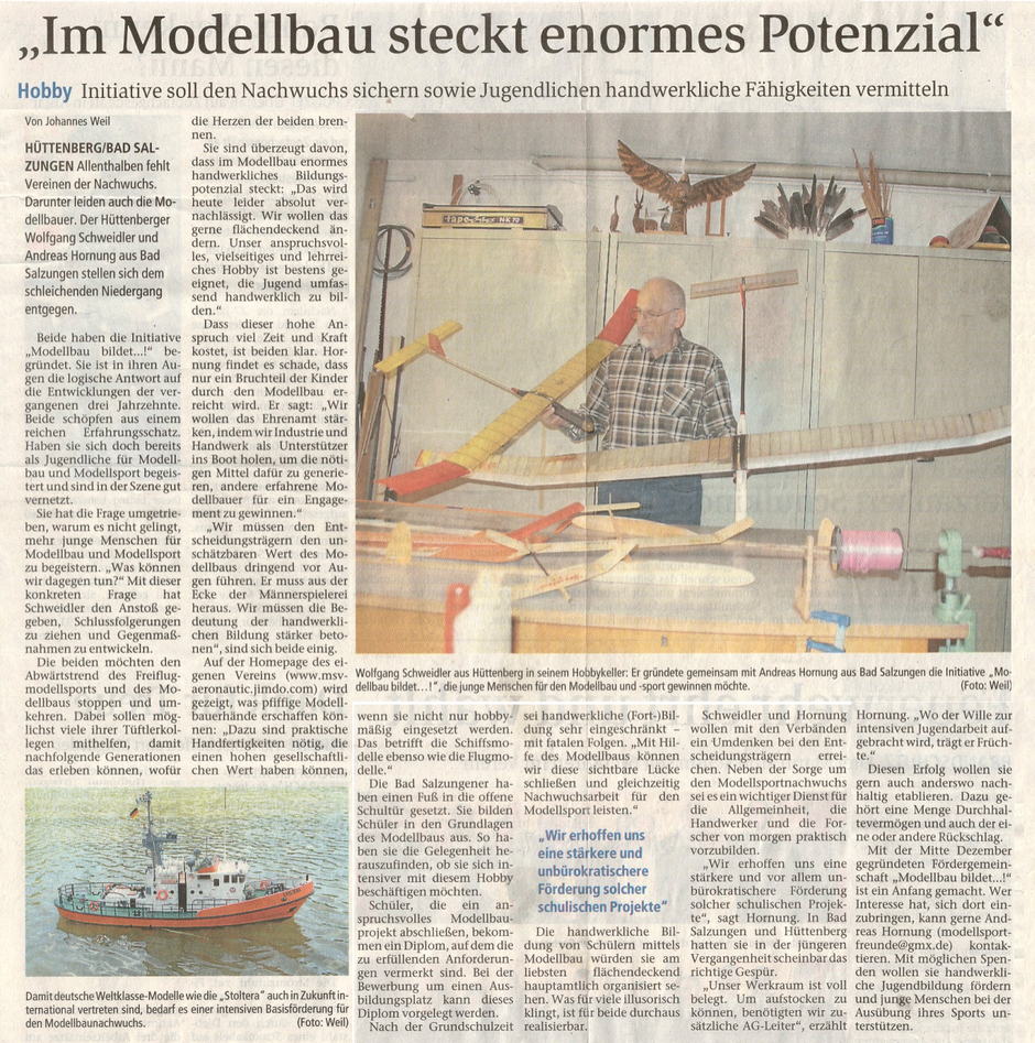 Im Modellbau Steckt enormes Potential - Artikel von Johannes Weil