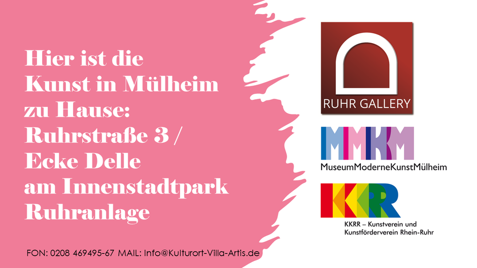 Freches Plakat an der Litfasssäule "Hier spielt die Kunst" gestaltet von Designer Andreas Ingramm mit Logos von Konrad Kollnig und Klaus Wiesel
