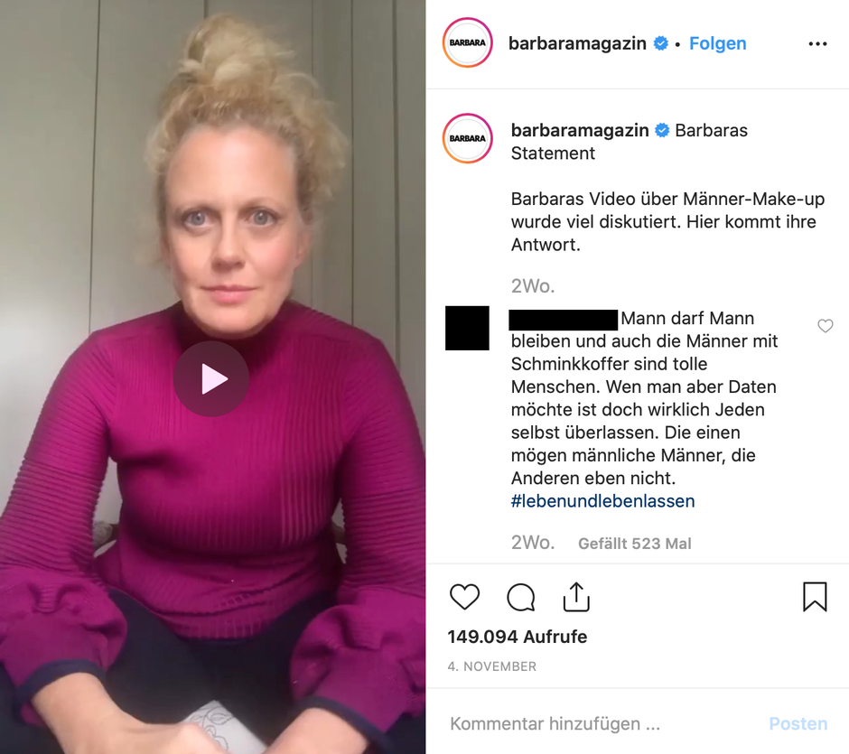 Quelle: Instagram/barbaramagazin