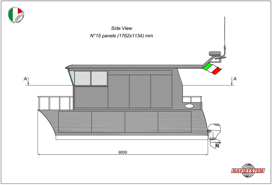 navisystem, energia solare, fotovoltaico, navigare, peschereccio, barca, pannelli solari, energie alternative