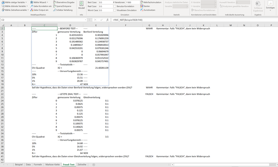 MC FLO Excel Monte Carlo Simulation Datenanpassung