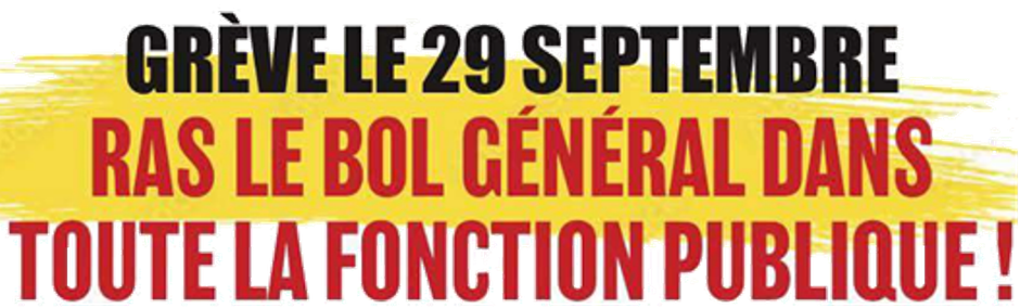Grève fonction publique le 29 septembre à Marseille