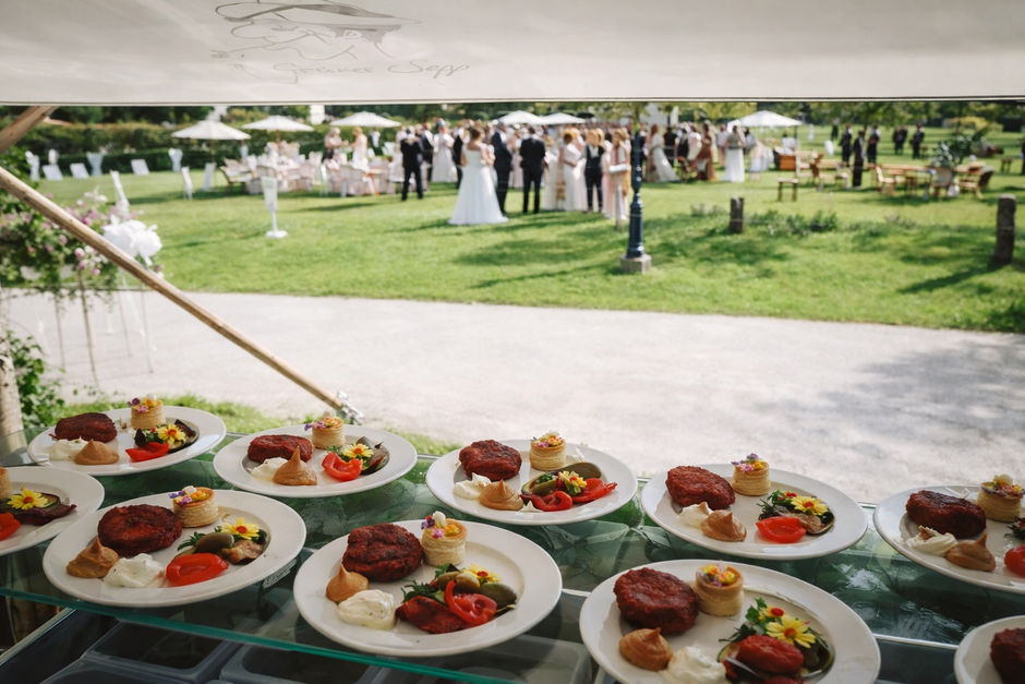 Vorspeisen bei einer Hochzeit in der Nähe von München
