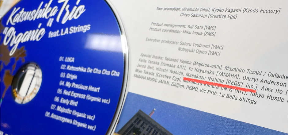 『 "Organic" feat. LA Strings』のジャケットにクレジットしていただきました