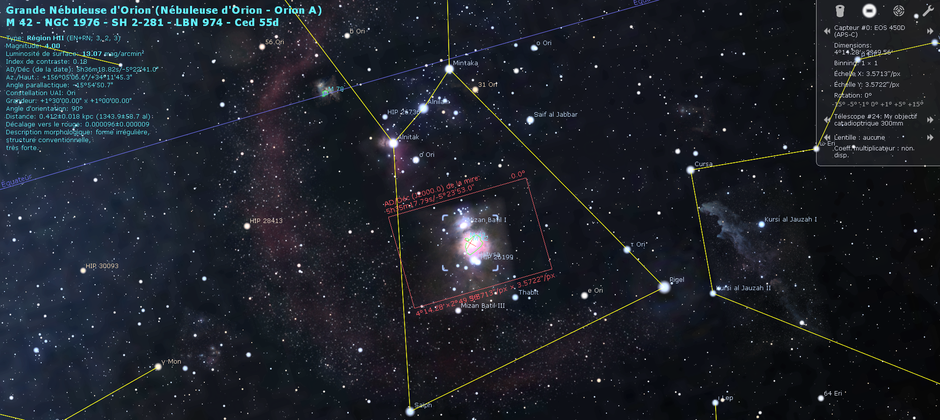 Avec Stellarium : Configuration Générale / Plugin / Oculaire + ajouter vos instruments, vos oculaires, vos  barlow, vos capteurs et APN