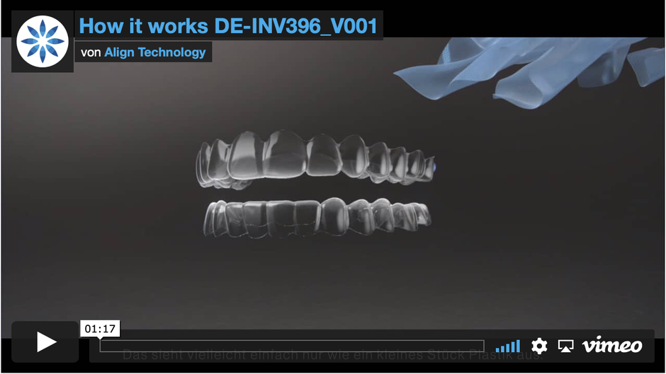 Video für Unsichtbare Invisalign Zahnspangen für Jugendliche und Erwachsene in der Kieferorthopädie Gröbenzell, Dr. Richard Wiesner.