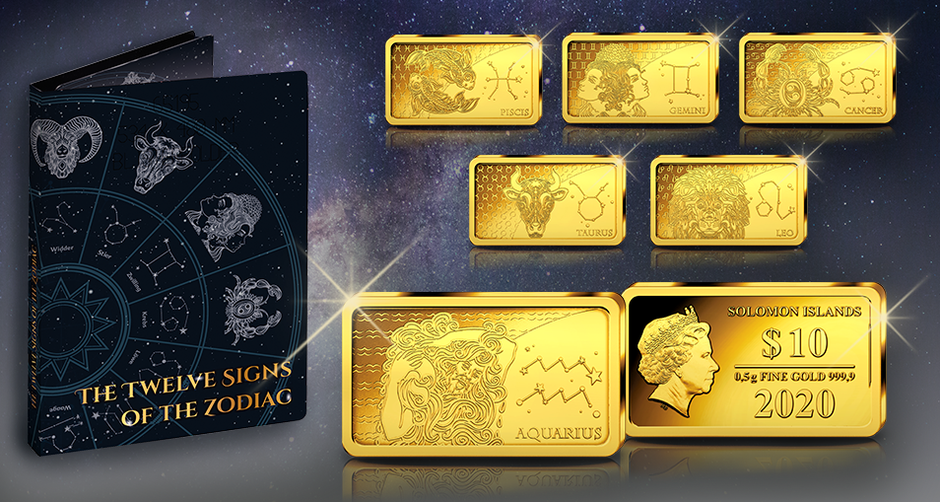 HALF GRAM GOLD ZODIACS INGOTS MDM International Wholesale