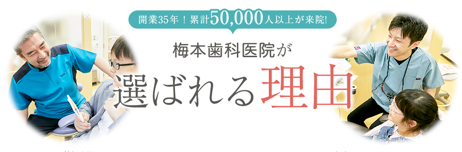 開業33年！累計50,000人以上が来院！梅本歯科医院が選ばれる理由