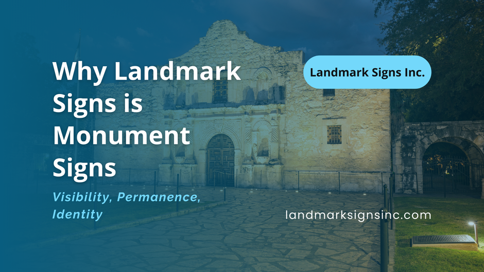 Why Landmark Signs is Monument Signs,- Visibility, Permanence, Identity by Landmark Signs Inc.