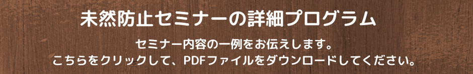 未然防止セミナーの詳細プログラム