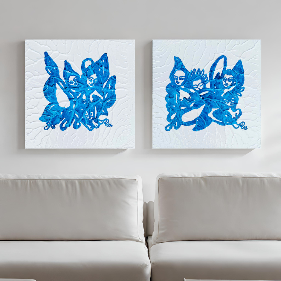 Infusing your space with energy: the unique "Rexana" Diptique. 90 x 40 x 6 cm. Price: 2.800 Euros. Purchase via Contact.