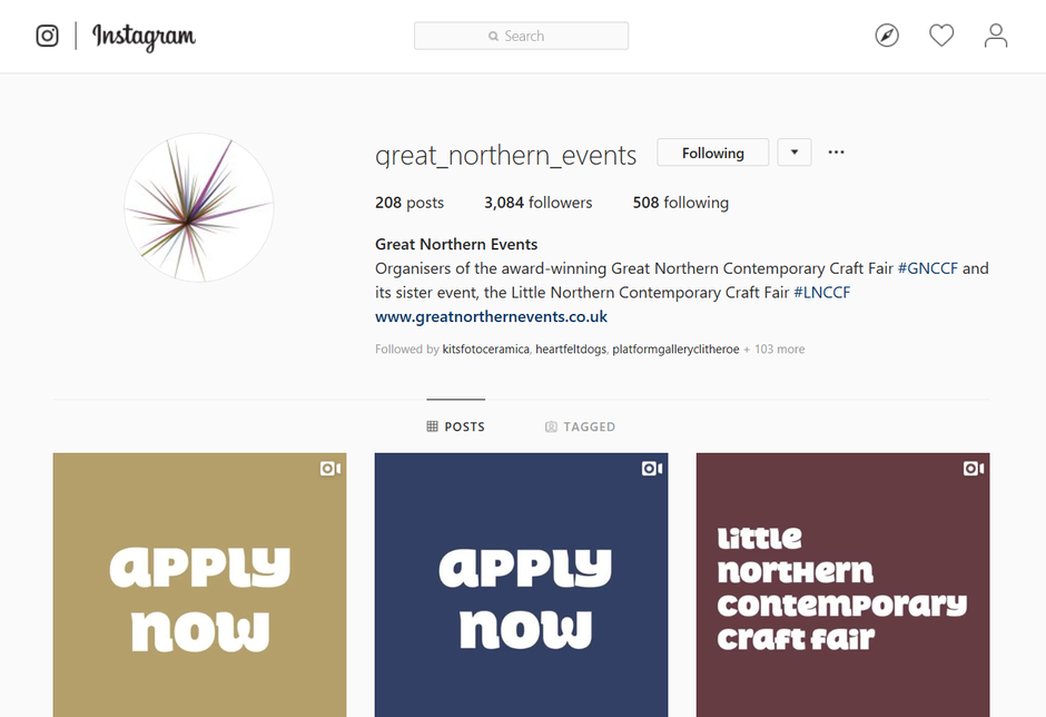 show events and exhibitions marketing your art or craft online