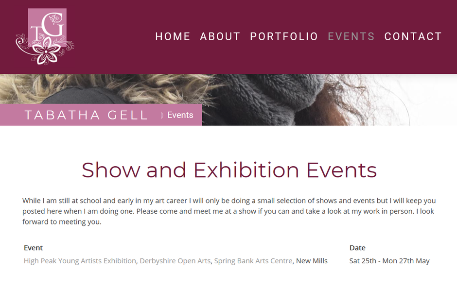 show events and exhibitions marketing your art or craft online