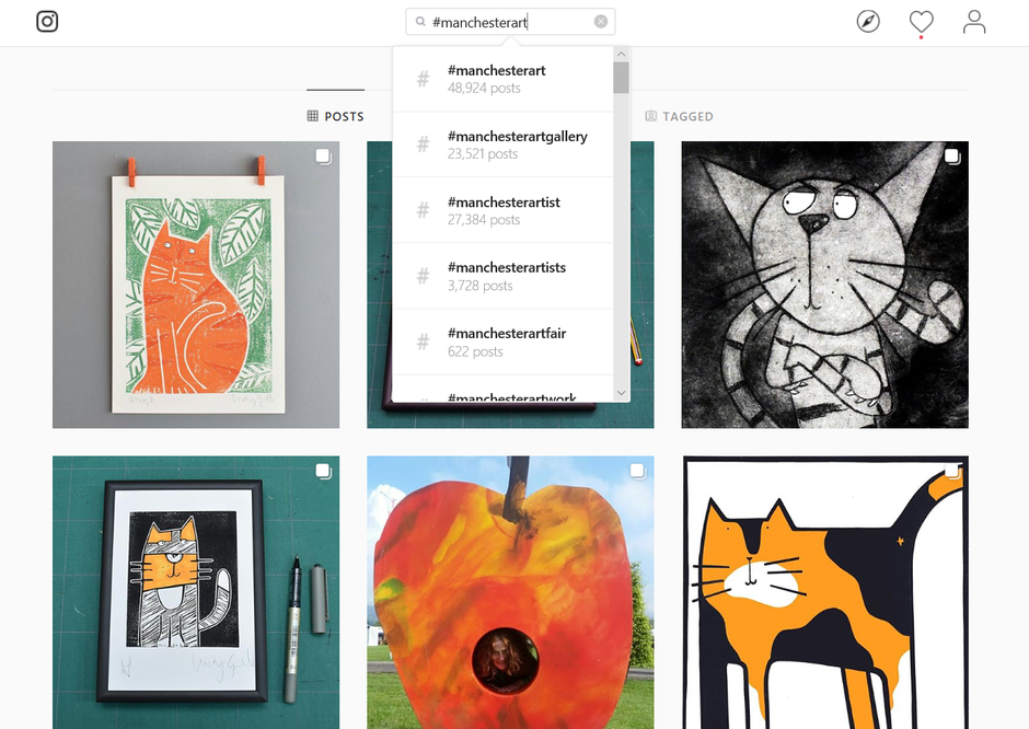 what Instagram hashtags to use marketing your art or craft online