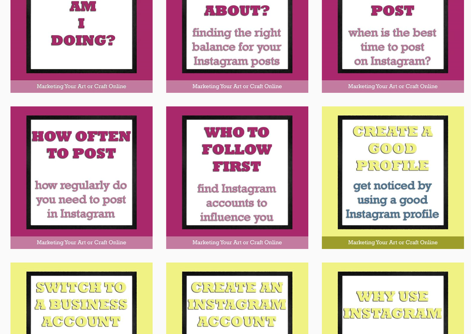 format to post marketing your art or craft online 