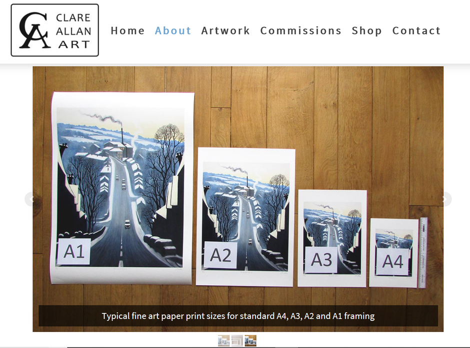 comparing size information on your product webpage marketing your art and craft online