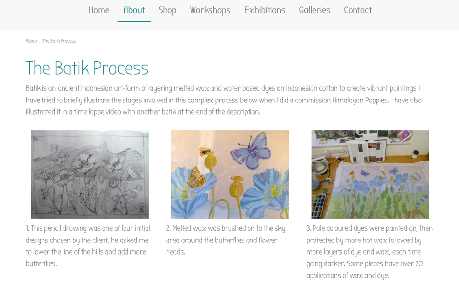 batik expanding on the process website design marketing your art or craft online