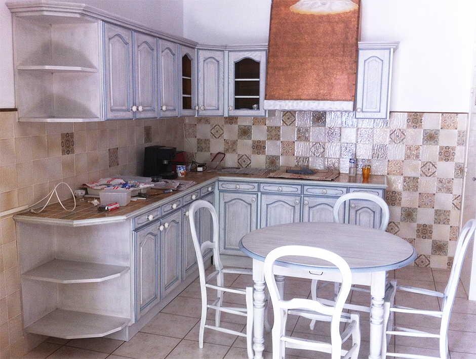 Rénovation de facades de meubles de cuisine et salle de bain sur Antibes