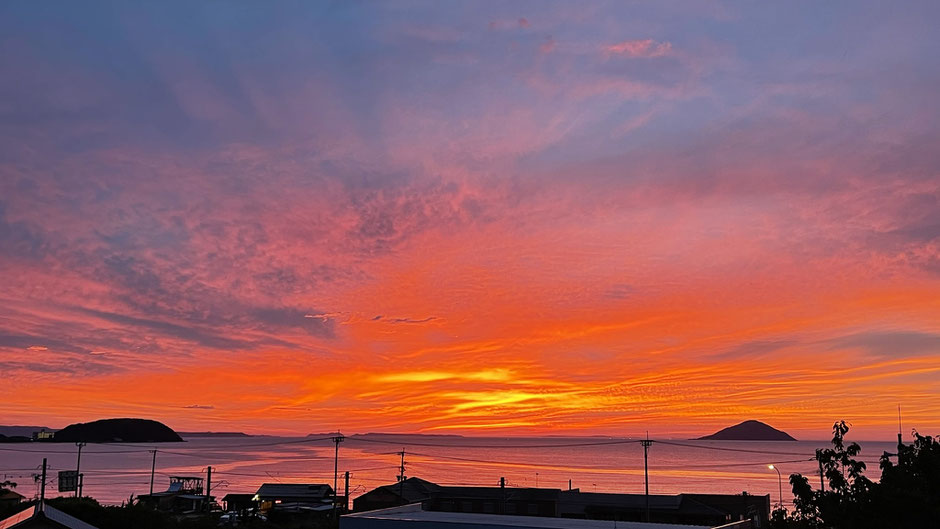 燃える夕焼け