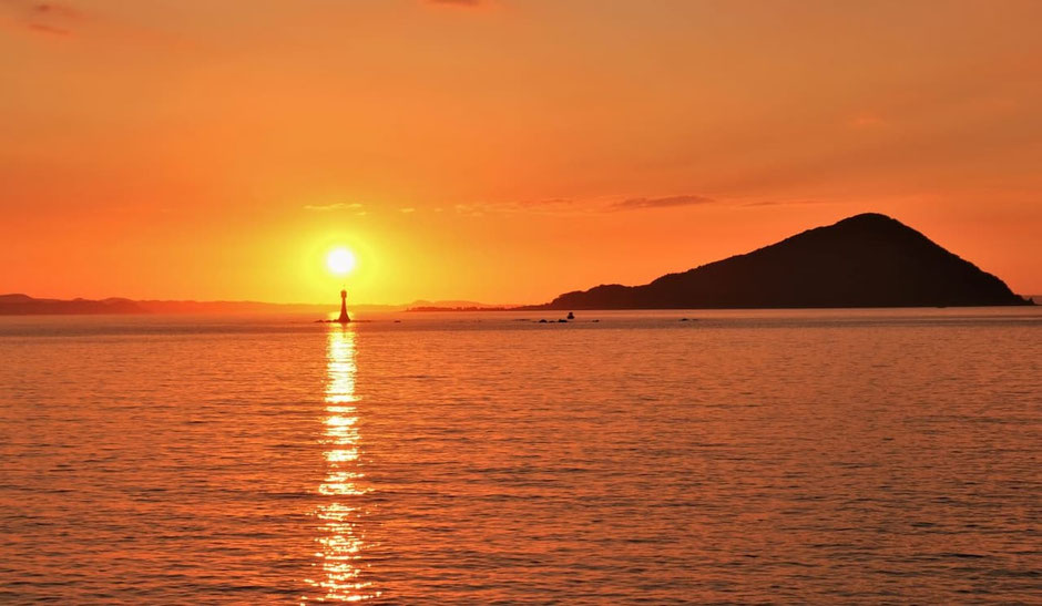 福の浦の夕日