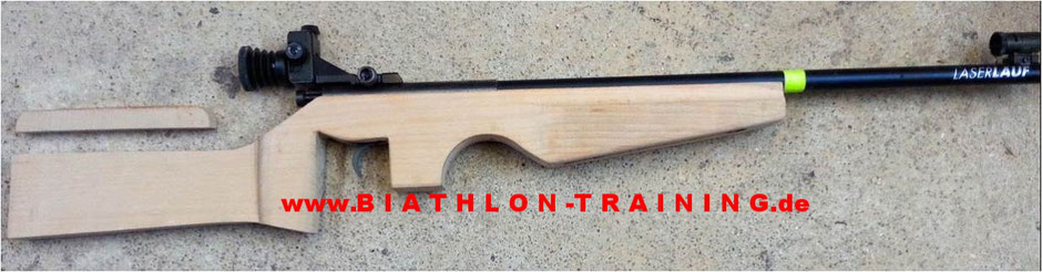Laserbiathlon, Schaft, selbst bauen, Gewehr, Anschütz, Cross-Skating Biathlon, Skike, Schalke, Ziel, Holz, Köln, Bonn