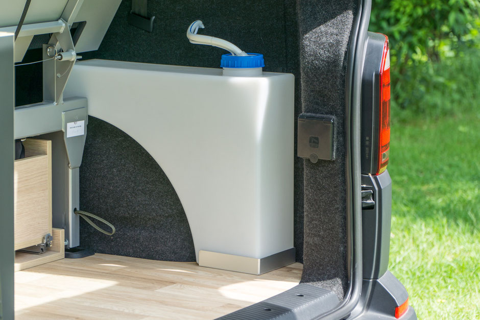 Gas & Wasser Optionen für den VanBUS Discarvery VW und Ford Camper, Ausbau & Vermietung