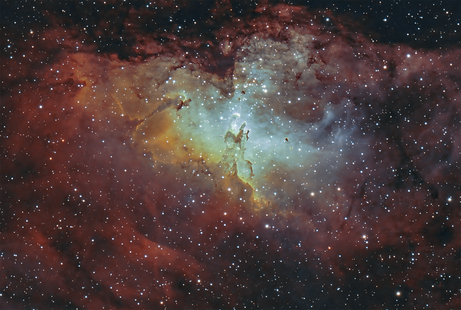 Teleskop TS100Q, Camera Canon Ra, filter Dual Narrowband Optolong L-Extreme, 5h Gesamtbelichtung
