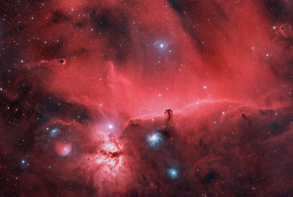 Canon Ra, Teleskop TS100Q, Brennweite 580mm f5,8,  ISO1600, ca 12 h   Gesamtbelichtung, 