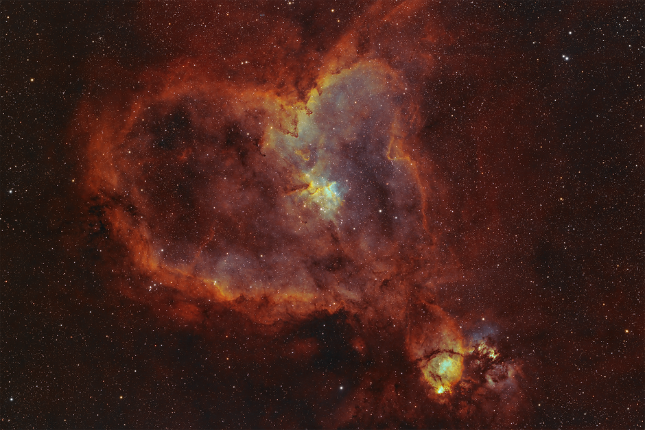 Teleskop TS100Q, Camera Canon Ra, Filter Dual Narrowband Optolong L-Extreme , 4,h Gesamtbelichtung