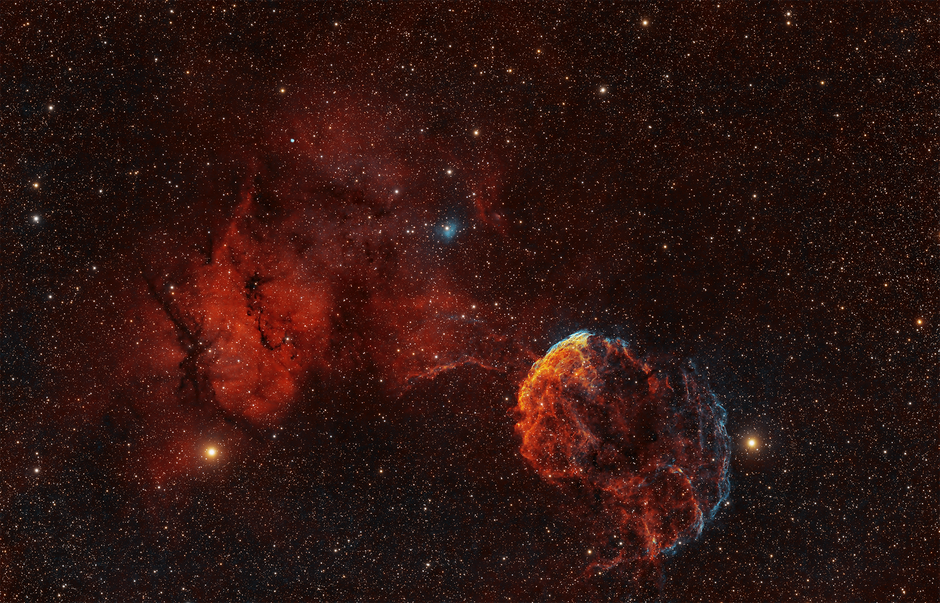 Teleskop TS100Q, Camera Canon Ra, Filter Dual Narrowband Optolong L-Extreme , 7,h Gesamtbelichtung
