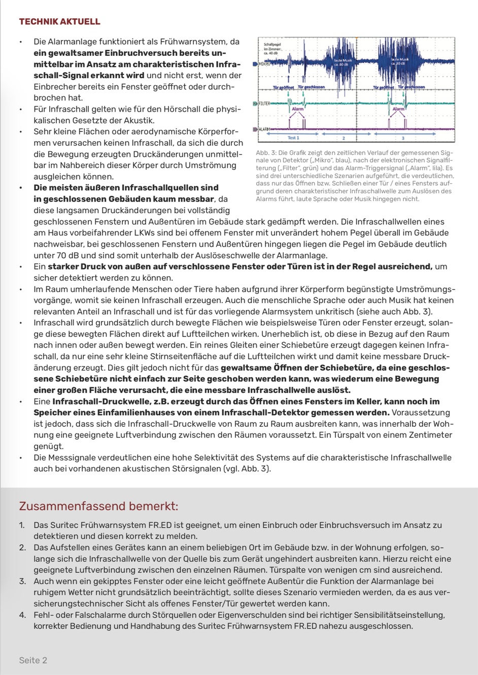 Gutachten über das Suritec Frühwarnsystem FR.ED Seite 2