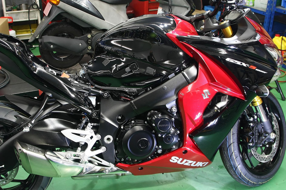 GSX-S1000Fのバイクコーティング完成