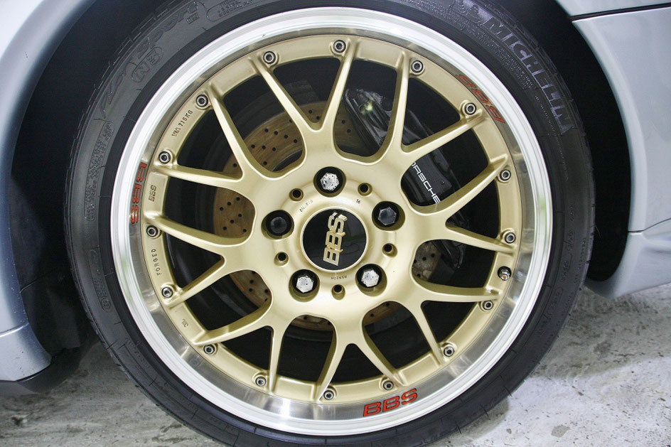 ＢＢＳ・ＲＳ-ＧＴのブレーキダスト除去後 ホイール洗浄後 鉄粉除去