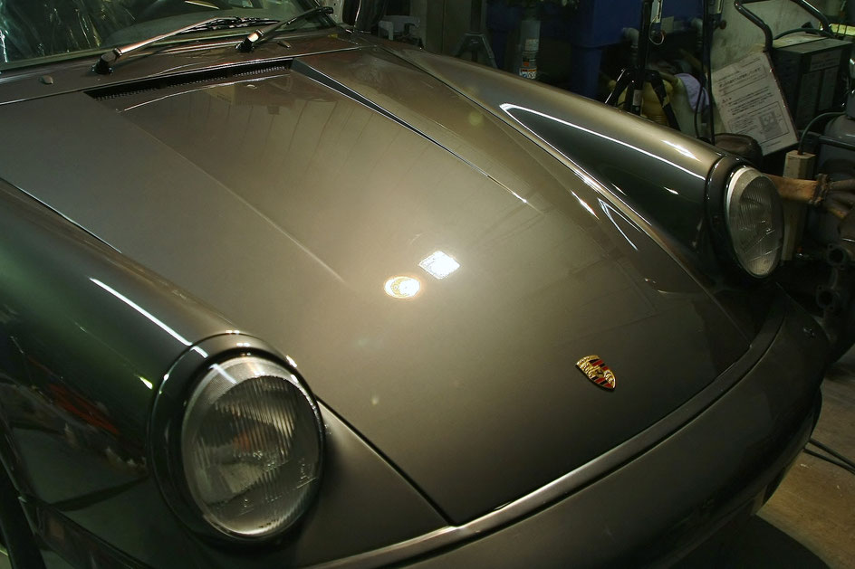 ポルシェ９６４のクレーター・傷除去 塗装のくすみ改善で質感復活 ガンメタの９１１