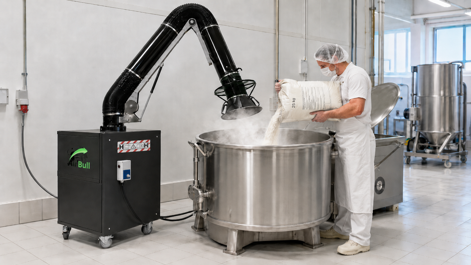 HEPA-Filter H13/H14 in AirMex Absauganlage für toxische Stäube