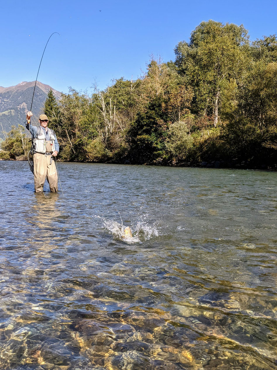 Grayling fishing at the foot of the highest mountain in Austria. Really wild!!!